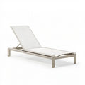 Bain de soleil 200 x 70 x 35 cm en aluminium beige inclinable pour extérieur
